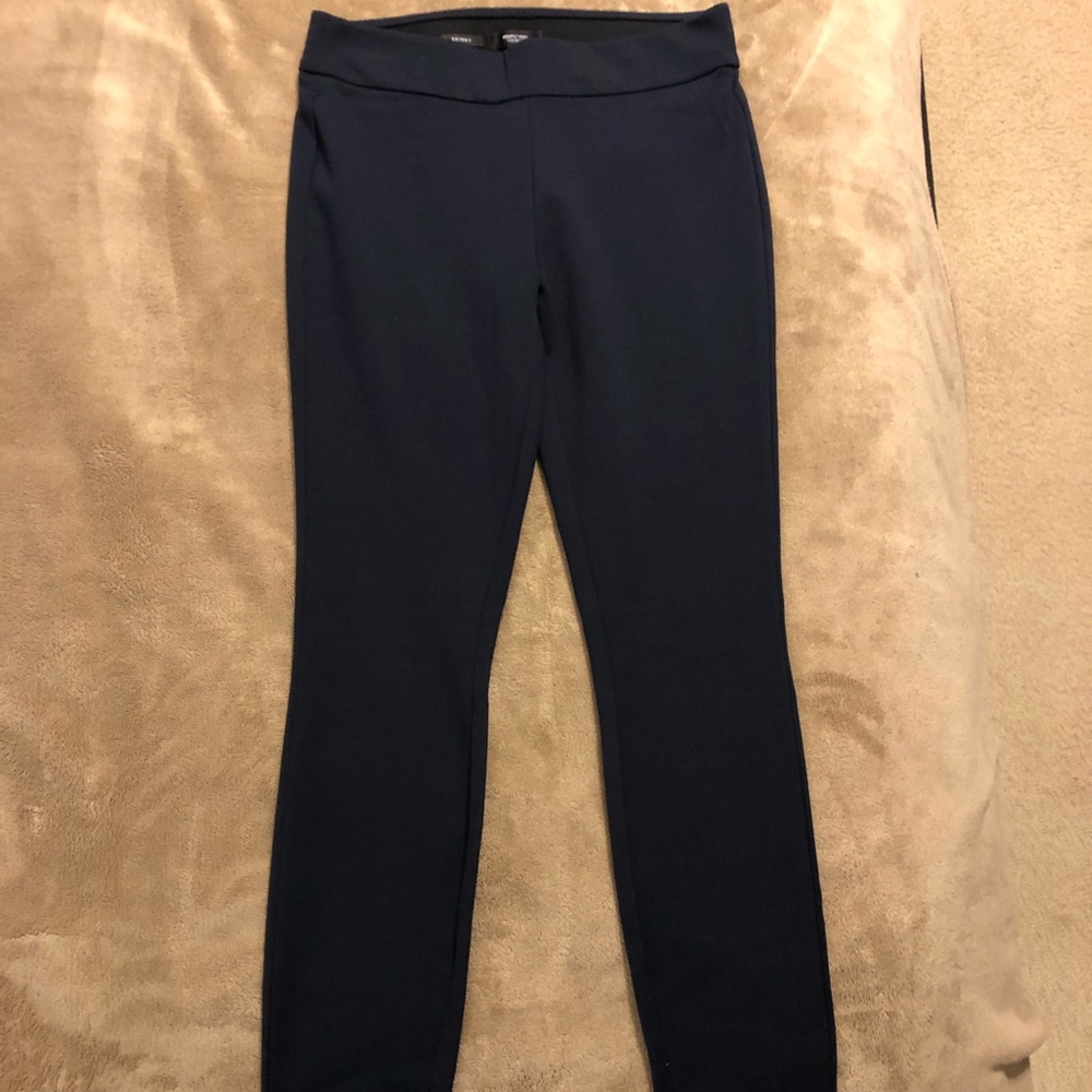 Vera Wang navy skinny pants
